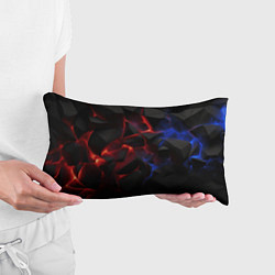 Подушка-антистресс Плиты черные красные синие, цвет: 3D-принт — фото 2