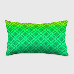 Подушка-антистресс Желто-зеленый градиентный фон с геометрическим узо, цвет: 3D-принт