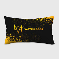 Подушка-антистресс Watch Dogs - gold gradient: надпись и символ, цвет: 3D-принт