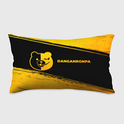 Подушка-антистресс Danganronpa - gold gradient: надпись и символ, цвет: 3D-принт