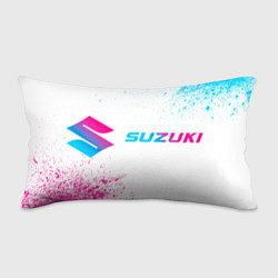 Подушка-антистресс Suzuki neon gradient style: надпись и символ, цвет: 3D-принт