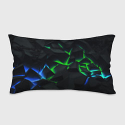 Подушка-антистресс Зеленые и синие плиты, цвет: 3D-принт