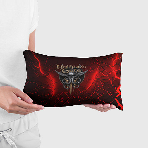 Подушка-антистресс Baldurs Gate 3 logo red / 3D-принт – фото 3