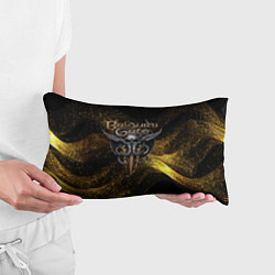 Подушка-антистресс Baldurs Gate 3 logo gold black, цвет: 3D-принт — фото 2