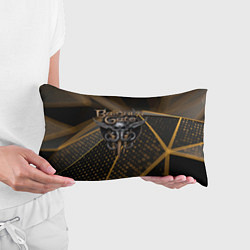 Подушка-антистресс Baldurs Gate 3 logo dark gold geometry, цвет: 3D-принт — фото 2