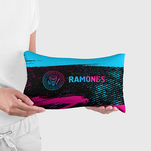 Подушка-антистресс Ramones - neon gradient: надпись и символ / 3D-принт – фото 3