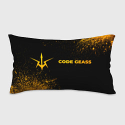 Подушка-антистресс Code Geass - gold gradient: надпись и символ, цвет: 3D-принт