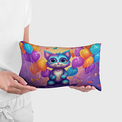 Подушка-антистресс Котик с воздушными шариками, цвет: 3D-принт — фото 2