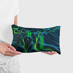 Подушка-антистресс Ювентус лого на зеленых плитах, цвет: 3D-принт — фото 2