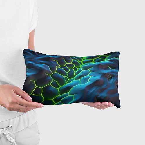 Подушка-антистресс Зеленые текстурные плиты / 3D-принт – фото 3