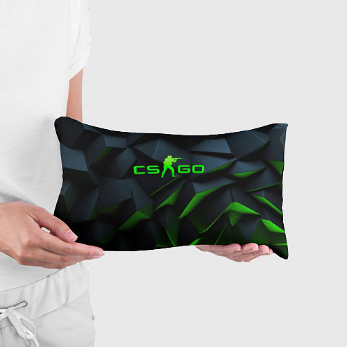 Подушка-антистресс CSGO green texture logo / 3D-принт – фото 3