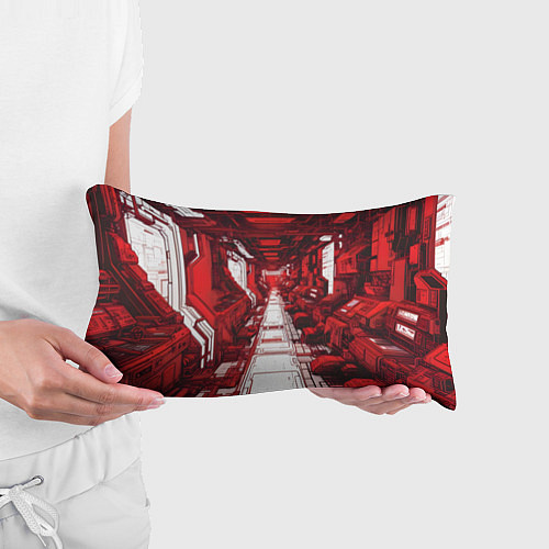 Подушка-антистресс Красная комната киберпанк / 3D-принт – фото 3