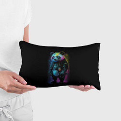 Подушка-антистресс Панда в стиле киберпанк, цвет: 3D-принт — фото 2
