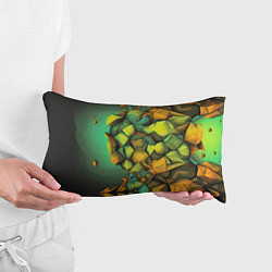 Подушка-антистресс Зеленая объемная абстракция, цвет: 3D-принт — фото 2