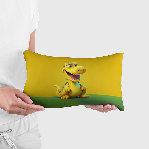 Подушка-антистресс Жёлтый крокодил / 3D-принт – фото 3