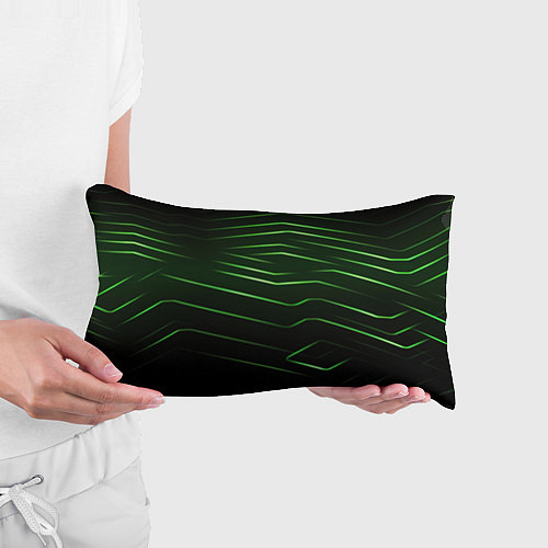Подушка-антистресс Green abstract dark background / 3D-принт – фото 3