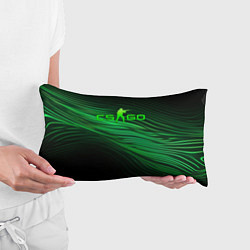 Подушка-антистресс CSGO green lines logo, цвет: 3D-принт — фото 2