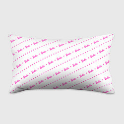Подушка-антистресс Барби паттерн - логотип и сердечки, цвет: 3D-принт
