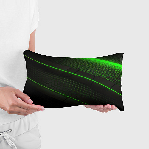 Подушка-антистресс Зеленая абстракция со светом / 3D-принт – фото 3