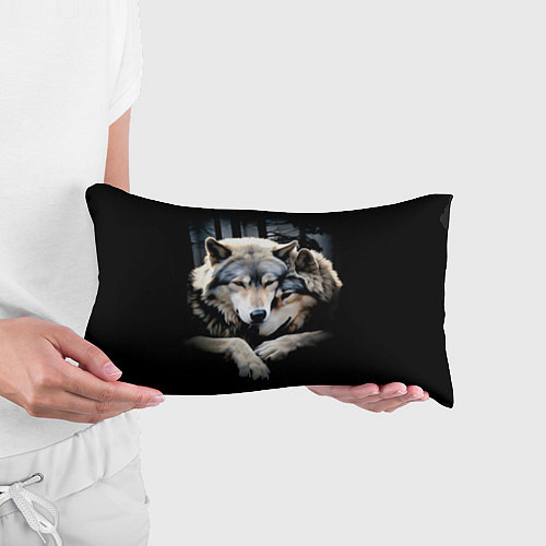 Подушка-антистресс Волки - молодая семья / 3D-принт – фото 3