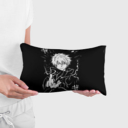 Подушка-антистресс Сатору Годжо - черно-белый, цвет: 3D-принт — фото 2