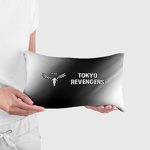 Подушка-антистресс Tokyo Revengers glitch на темном фоне: надпись и с / 3D-принт – фото 3