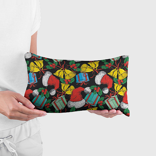 Подушка-антистресс Узор с рождественскими колокольчиками / 3D-принт – фото 3