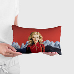 Подушка-антистресс Девушка в красной униформе, цвет: 3D-принт — фото 2