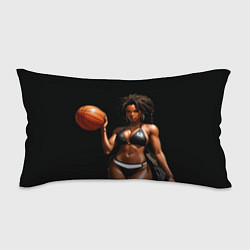Подушка-антистресс Девушка с баскетбольным мячом, цвет: 3D-принт