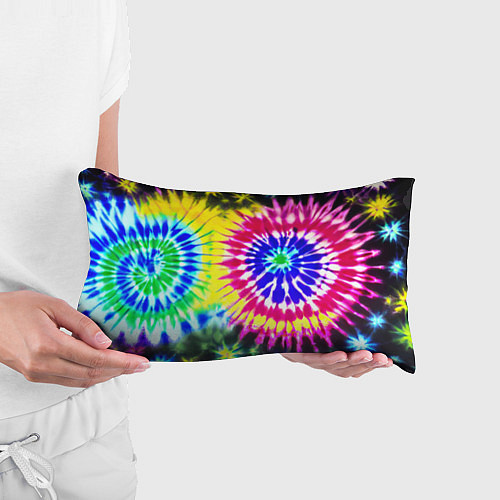 Подушка-антистресс Colorful floral composition - tie-dye / 3D-принт – фото 3