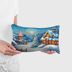 Подушка-антистресс Зимний домик и елка, цвет: 3D-принт — фото 2