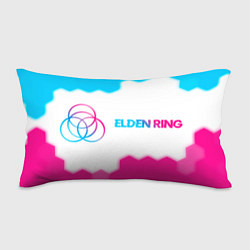 Подушка-антистресс Elden Ring neon gradient style по-горизонтали, цвет: 3D-принт
