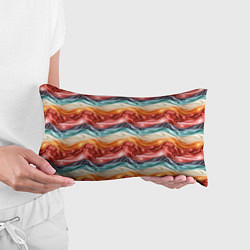 Подушка-антистресс Разноцветные полосы текстура ткани, цвет: 3D-принт — фото 2