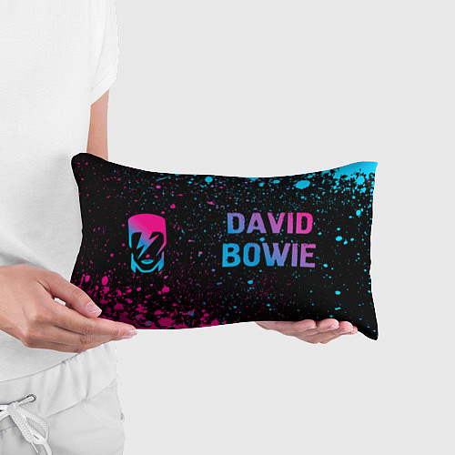 Подушка-антистресс David Bowie - neon gradient по-горизонтали / 3D-принт – фото 3