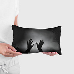 Подушка-антистресс Руки зомби и силуэт в тумане, цвет: 3D-принт — фото 2