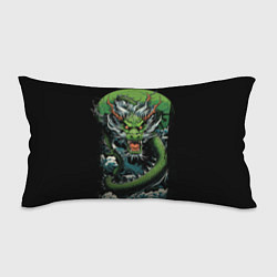 Подушка-антистресс Зеленый дракон символ 2024, цвет: 3D-принт