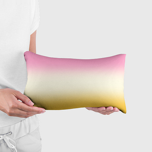 Подушка-антистресс Розовый бежевый желтый градиент / 3D-принт – фото 3