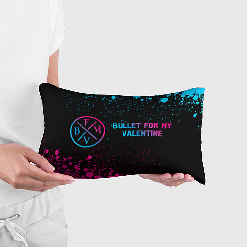 Подушка-антистресс Bullet For My Valentine - neon gradient по-горизон / 3D-принт – фото 3