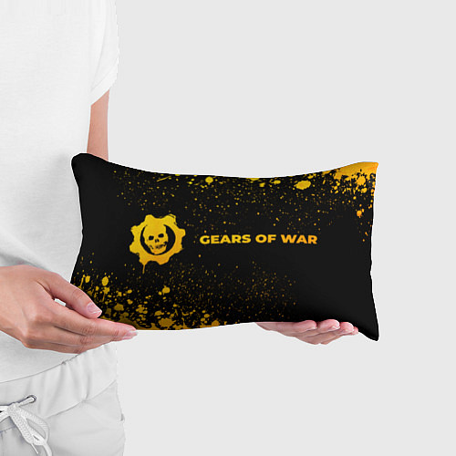 Подушка-антистресс Gears of War - gold gradient по-горизонтали / 3D-принт – фото 3