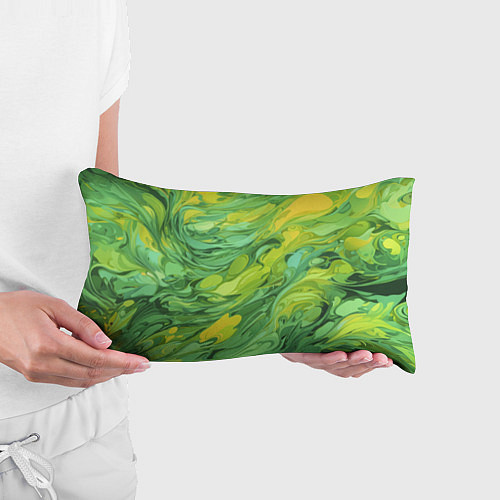 Подушка-антистресс Зелено желтая краска / 3D-принт – фото 3