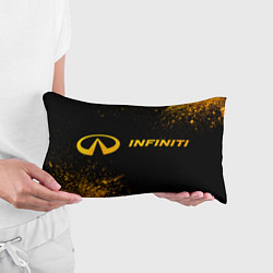 Подушка-антистресс Infiniti - gold gradient по-горизонтали, цвет: 3D-принт — фото 2