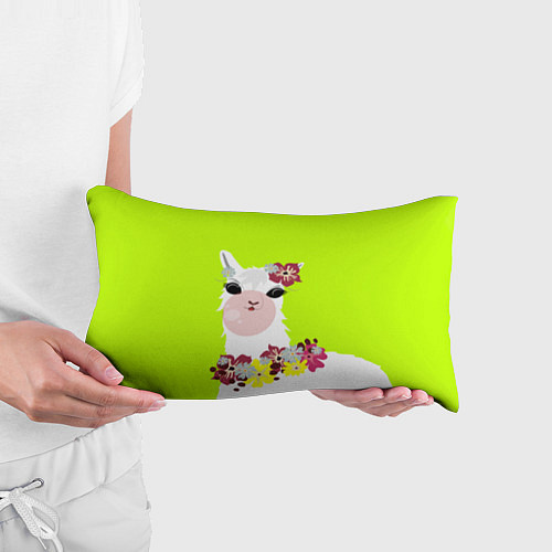 Подушка-антистресс Лама - альпака в венке / 3D-принт – фото 3