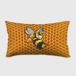 Подушка-антистресс Шмель с жалом и кулаками абстрактный желтый фон со, цвет: 3D-принт