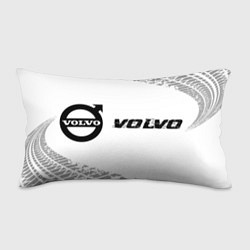 Подушка-антистресс Volvo speed на светлом фоне со следами шин по-гори, цвет: 3D-принт