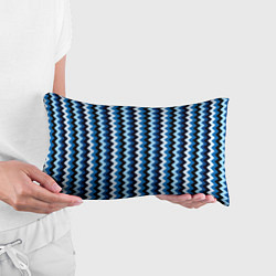 Подушка-антистресс Ломаные полосы синий, цвет: 3D-принт — фото 2