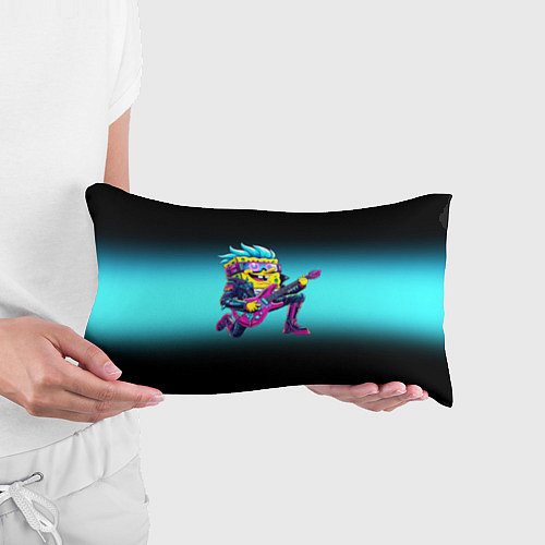 Подушка-антистресс Sponge Bob - rock guitarist - ai art / 3D-принт – фото 3