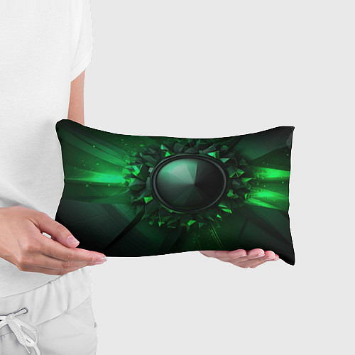 Подушка-антистресс Искусство зеленой абстракции / 3D-принт – фото 3