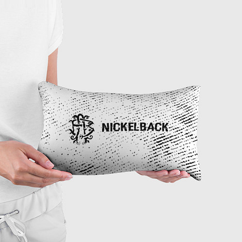 Подушка-антистресс Nickelback glitch на светлом фоне по-горизонтали / 3D-принт – фото 3