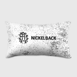 Подушка-антистресс Nickelback glitch на светлом фоне по-горизонтали, цвет: 3D-принт