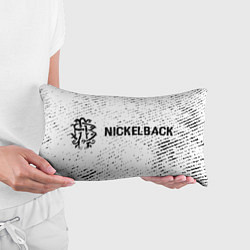 Подушка-антистресс Nickelback glitch на светлом фоне по-горизонтали, цвет: 3D-принт — фото 2